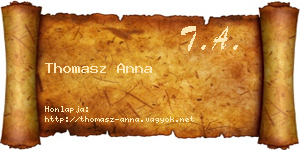 Thomasz Anna névjegykártya