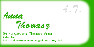 anna thomasz business card